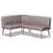 Baxton Studio Odessa Mid-Century Grey Fabric and Walnut Brown Finished 2-PC Wood Dining Nook Banquette Set 175-10843-Zoro - alternate 6